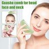 Jade Comb, 2 Pieces, Natural Gua Sha Stone Jade Comb