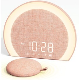 ANJANK Loud Alarm Clock with Wireless Bed Shaker, Vibrating Dual Alarm with Light Wake Up for Heavy Sleepers & Hearing Impaired, 9-Color Night Light, 5 Alarms, 0-100% Dimmer, USB Charger, Bedroom