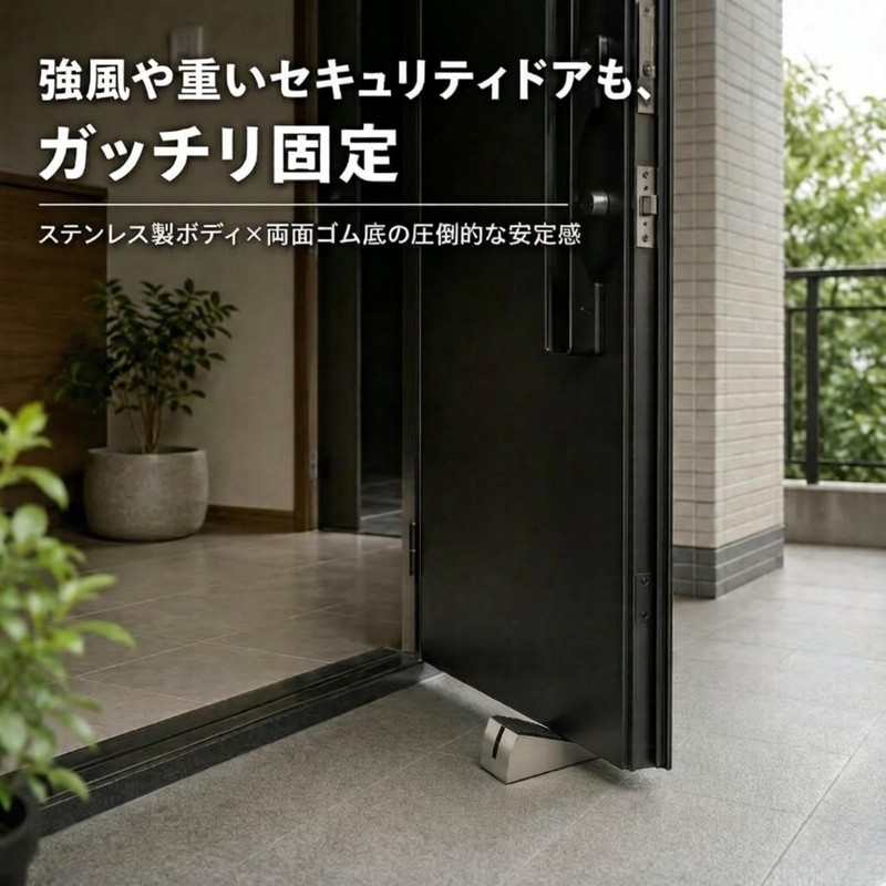 QuickYen Door Stopper, Sliding Door Lock, Stopper, Gap, Double-Sided Rubber