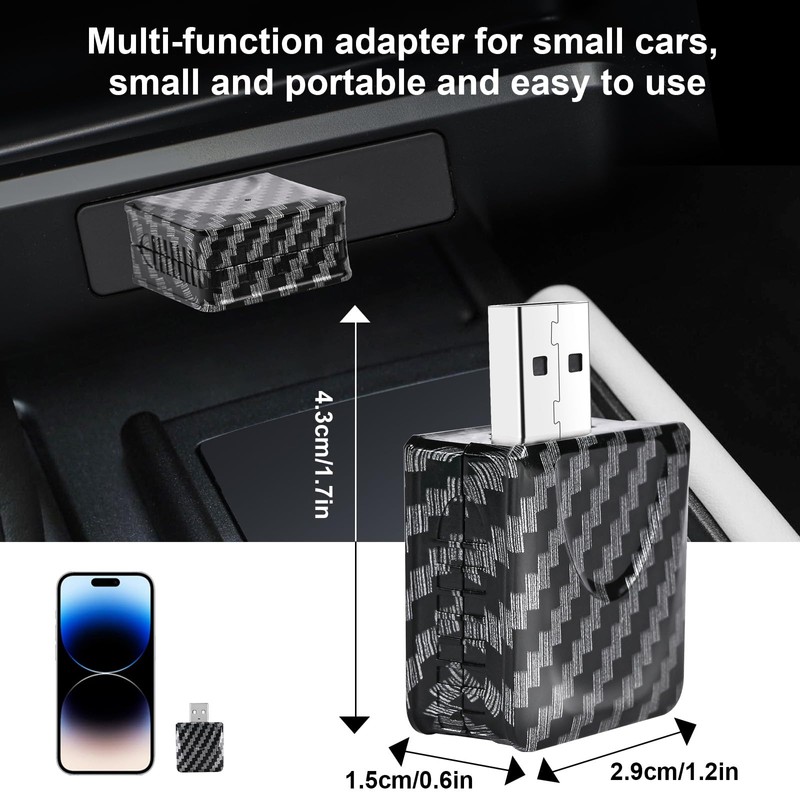GuKKK Wireless Android Car and Carplay Wireless Adapter, 2 in