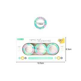 Lotsdonxia 6-Piece Set of Magnetic Stress Relief Rings: A Fidget Spinner Toy for Hand Decompression and Anxiety Relief（A）