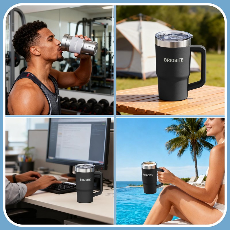 2-in-1 Freeze & Insulated Stainless Steel Mug with Lid