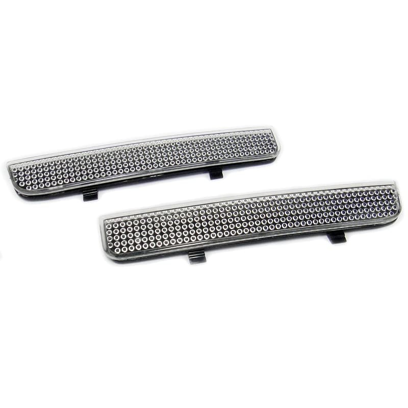 2x Clear Lens Rear Bumper Reflector Light Left Right L+R