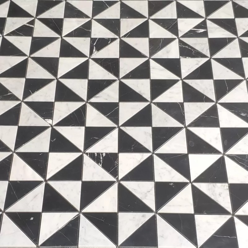 Stone Center Online C85A1XH Carrara White Nero Marquina Black Marble