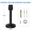 Door Stopper, 4 Inch Black Door Stops Wall Mounted Brushed