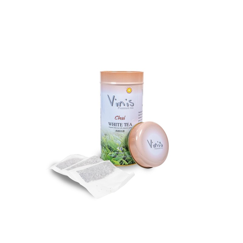 Vinis Premium Chai White Tea Tea Box of 6 Tins