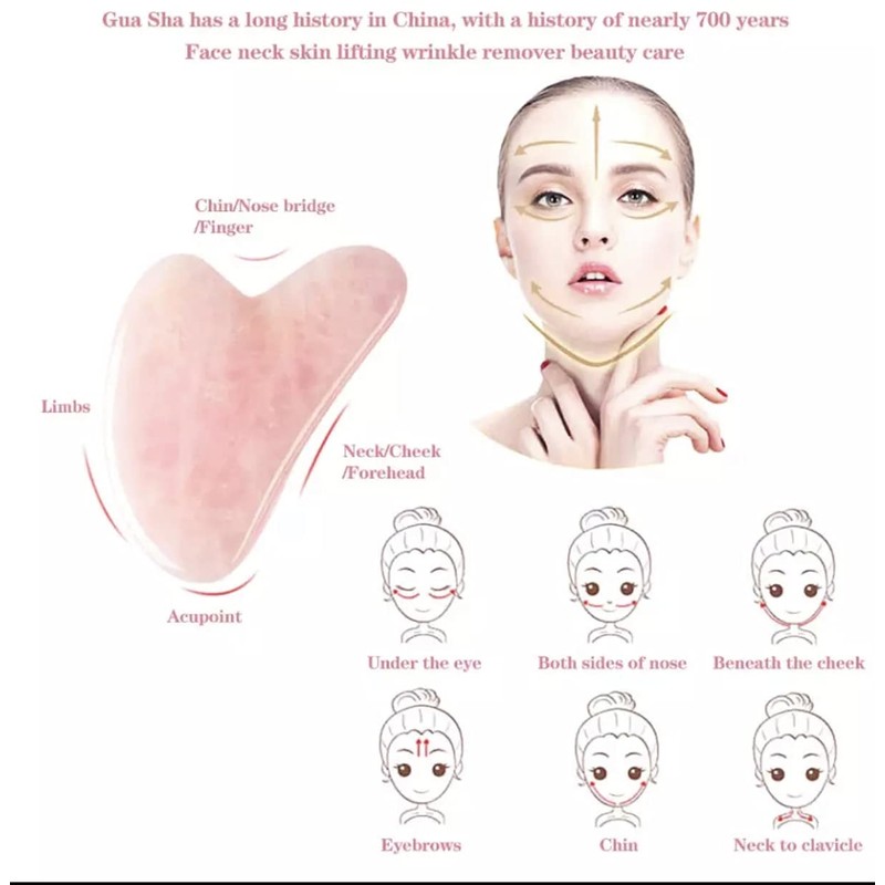 Face Roller Skin Care - Jade Roller Gua Sha Set,