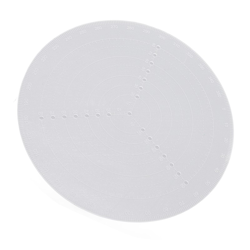 Round Center Finder Acrylic Semi Transparent Compass Drawing Measurement Tools