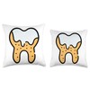 Tartar Plaque Calculus Tooth Dental Specialist Dentist Throw Pillow