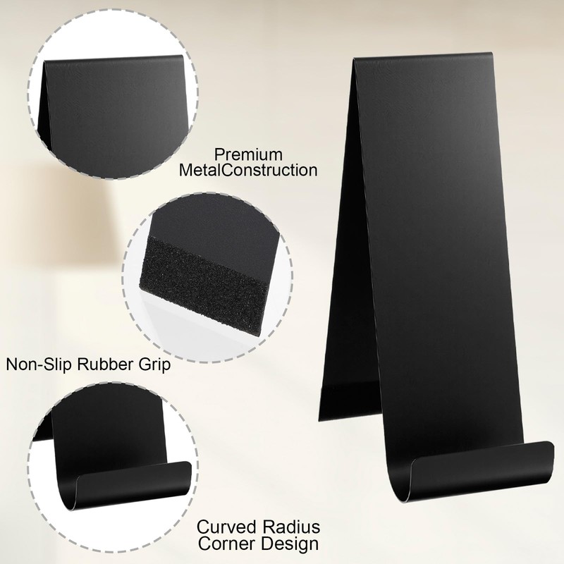 Afcabakila 4 Pack Black Metal Brochure Holder, 8.9" Vertical Display