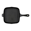 GoodCook Pre-Seasoned Cast Iron Grill Pan, 10.75 Inch, Black