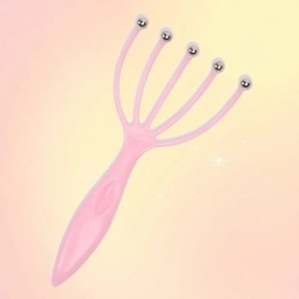 (Color Pink) Manual Rolling Scalp Massage Scalp Gua Sha Head Massager Healing / (색상 핑크)수동식 롤링 두피 마사지 두피괄사 머리 안마기 힐링