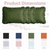 FMLIUY Set of 2 Microfiber Ruffle Pillow Cases Standard Size