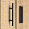 YANGHX Barn Door Handle Heavy Duty 30CM Pull and Flush