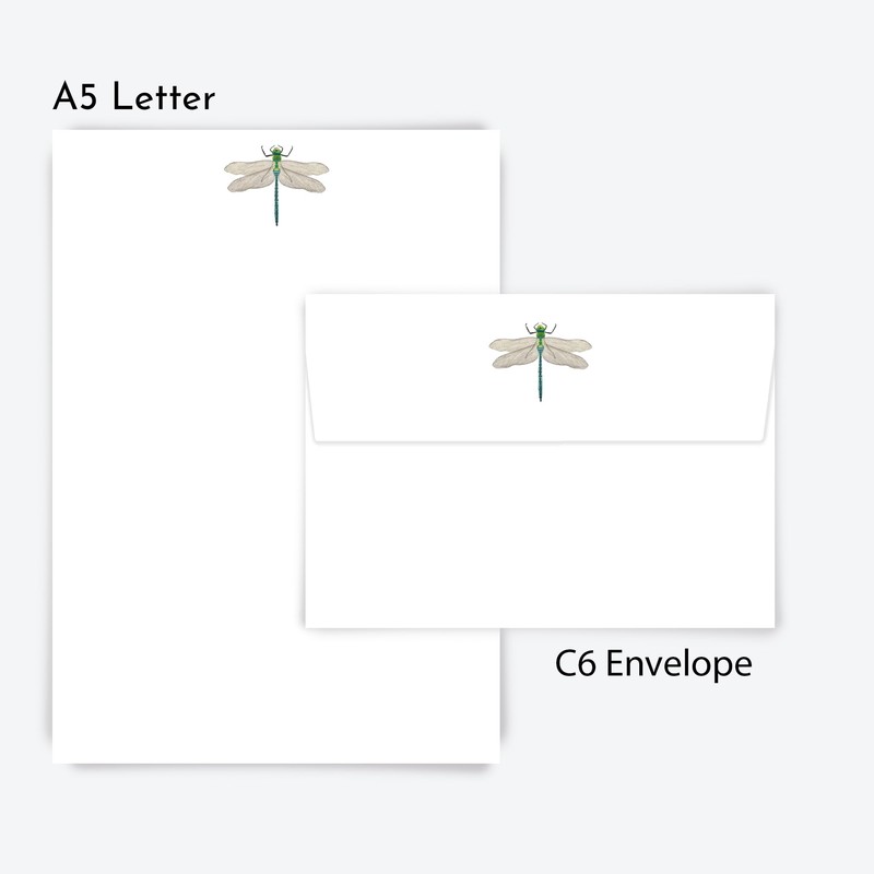 Me Loovely Dragonfly Letter Writing Papers with Envelopes A5 Size