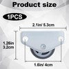 Deozu 1 Pcs Side Mount Caster Wheels, Low Profile Casters,