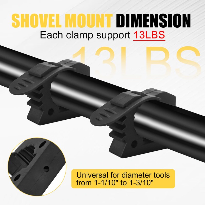 GLOBLED Quick Release Rubber Clamp Fits 1-1/10''-1-3/10'' Diameter Or Round