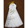 3rd Place (White & Gold) Award Ribbons with a Card