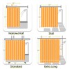 jinchan Small Stall Shower Curtain 36x72 inches Black and White