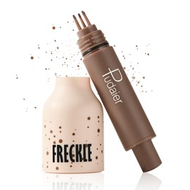 Pudaier Faux Freckle Stamp Pen, Innovative 5-Point Fake Freckles Stain Marker Pencil, Waterproof Natural-Looking Lifelike Sunkissed Makeup, Quick Dry Long-Lasting Fake Freckles Pen (#Light)