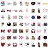 60 Pcs Red Aesthetic Stickers, Y2k Vinyl Waterproof Stickers |