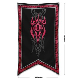Aihccy The Mace Of Sauron And Red Eye Banner Flag 30x50 Inch Man Cave Home Office Bedroom Decor