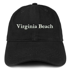 Trendy Apparel Shop Virginia Beach Embroidered Brushed Cotton Cap - Black