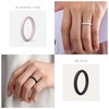ThunderFit Women’s Silicone Thin and Stackable Anniversary Rings, Silicone Wedding