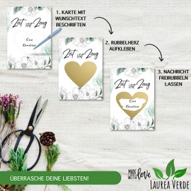 Laurea Verde Voucher to fill in yourself with scratch sticker, time instead of stuff, card to write on yourself, birthday card, gifts for women, girlfriend, cinema voucher, travel voucher