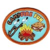 Campfire Fun Patch Featuring S'More and Marshmallows for Jackets, Backpacks,