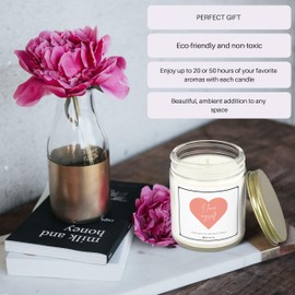 Scented Candle I Love Myself, Self-Love Aromatherapy Relaxation, Home Decor, Cozy Gift for Her Him Funny Unique Gift for Yourself (4 oz, Mango Coconut)