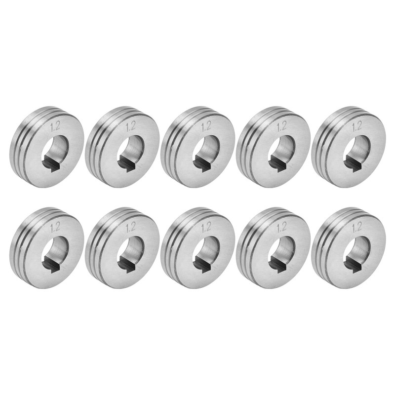 10Pcs Welder Wire Feed Roller 1.0‑1.2mm Groove Feeding Guide Wheel