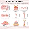 33PCS Glitter Birthday Photo Booth Props, LMSHOWOWO Rose Gold Party