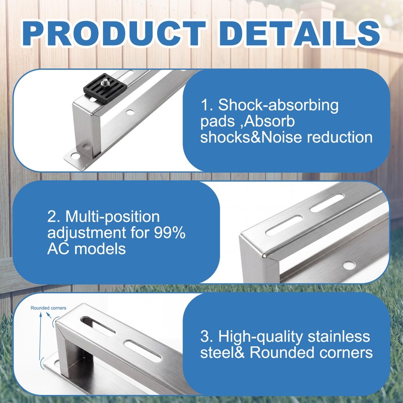 Mini Split Ground Stand for 9000-24000 BTU Ductless 4''h Minisplit