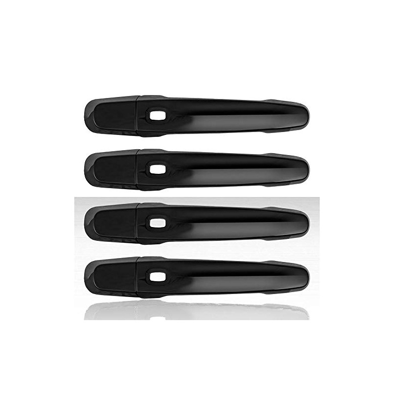 Elite Auto Chrome Black Door Handle Covers w/Smart Key for