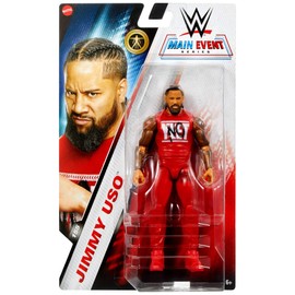 Mattel WWE Jimmy USO Action Figure, Main Event Series #155 6-inch Collectible with 10 Articulation Points & Life-Like Look
