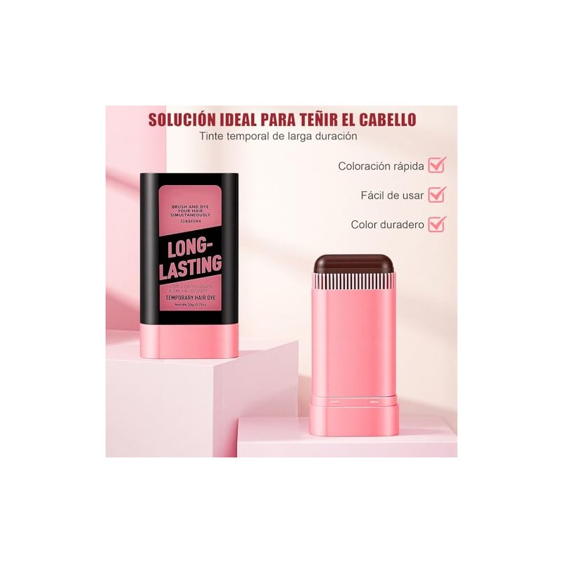 2 en 1 Peine con Tinte de Cabello，Cubre Canas en