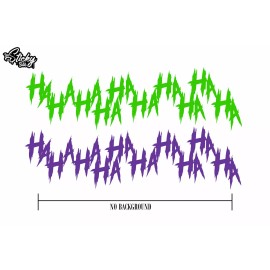 TheStickySide 2x Joker Hahaha Serious  Evil Body Windshield Car Sticker Decal 8" LG + Purple