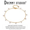 Dremmy Studios Cute CZ Diamond Anklet,Cubic Zirconia Dangling Ankle,Dainty Handmade