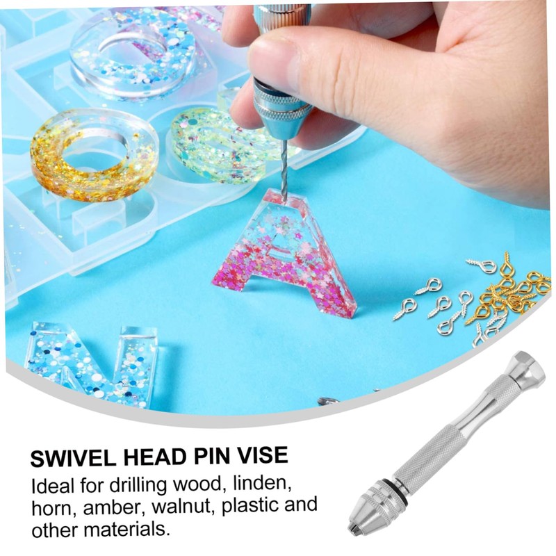 COHEALI 3pcs Hand Drill Pin Vise Tool with Slip Handle