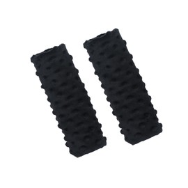 Balbina Pack of 2 Car Seat Belt Pads, Shoulder Pads, Adults, Children, Baby Seat, Can be Used as Protectors for Pushchairs, Backpacks, Minky Fabric, Universal 7 x 21 cm, Black
