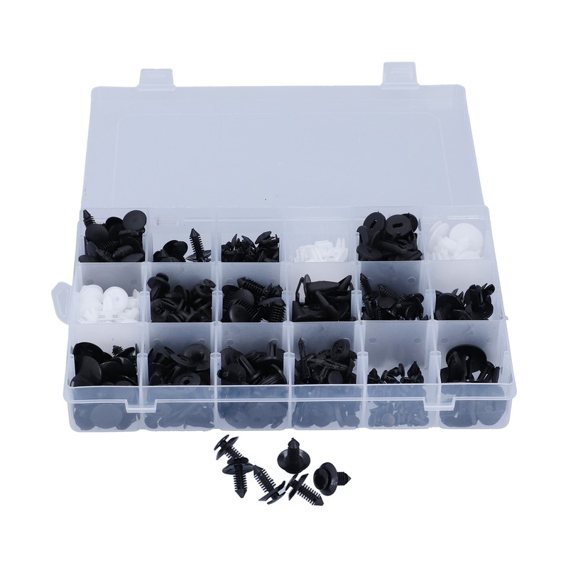 415pcs Car Retainer Clips Auto Plastic Fasteners 18 Kinds Push