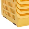 RENFANSHOP 4-Pack Stackable Plastic Storage Baskets - Open Front Organizer