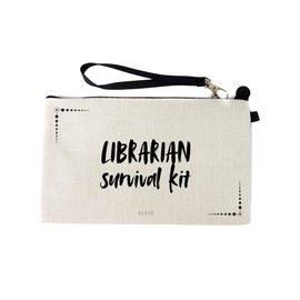 Gifts or Presents for Librarians, Librarian Survival Kit, Novelty Bag for Cosmetic Makup Bags, Pencil Case, Travel Organiser Zipper Pouch - cb1967