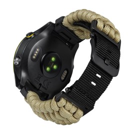 BINLUN Compatible with Garmin Watch Band 20mm 22mm 26mm, Heavy-Duty Braided 550 Paracord Nylon Sport Replacement Strap Design for Quickfit Fenix/Fit for Forerunner/for Instinct/for Quatix/for MARQ