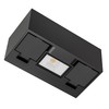 ledscom.de WAST Wall Socket for Outdoor Use, IP44, 2-Way, Anthracite,