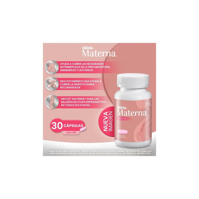 Suplemento Multivitamínico Nestlé Materna Frasco Tabletas