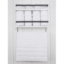 American Soft Linen Hand Towels, Hand Towel Set of 4, 100% Turkish Cotton Hand Towels for Bathroom, Hand Face Towels for Kitchen, White Hand Towel