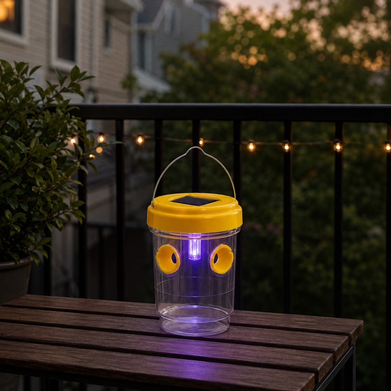 Solar Outdoor Wasp Trap for Garden – Reusable Hanging Insect