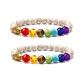 Wonder Care - Chakra Bracelets Buddha Genuine Rudraksha Beads Bracelet Lava Bracelets Rudraksha Bracelet (2 per pack), Stone